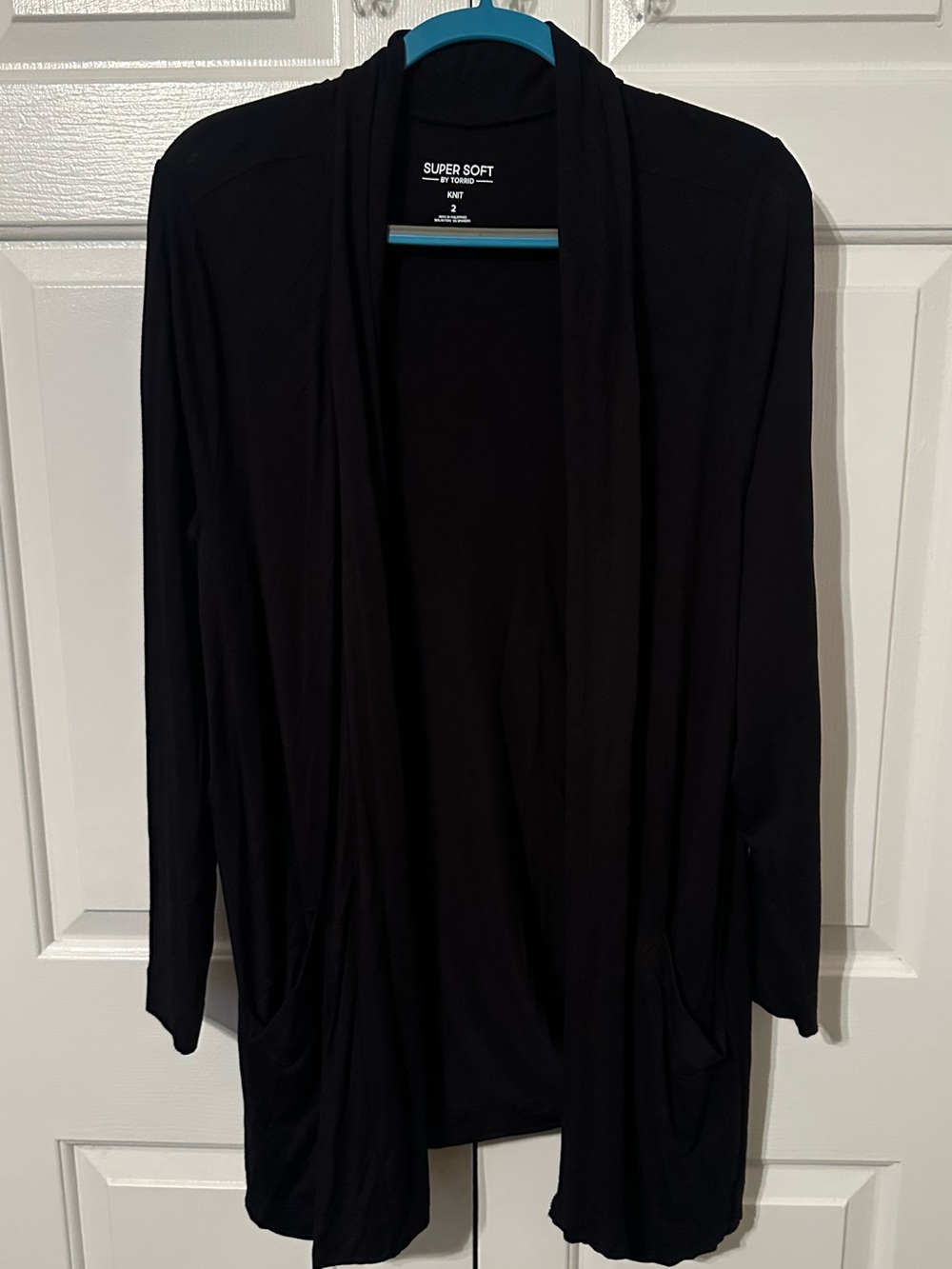 torrid Black Open-Front Knit Cardigan